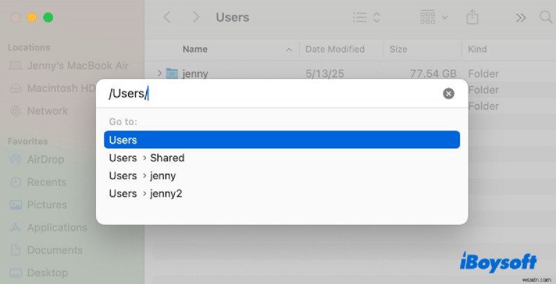 MacOS पर  अन्य उपयोगकर्ता और साझा  संग्रहण को समझना और प्रबंधित करना 