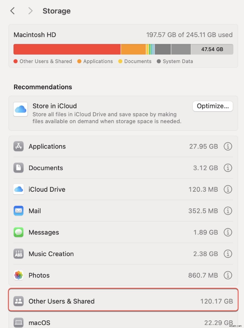 MacOS पर  अन्य उपयोगकर्ता और साझा  संग्रहण को समझना और प्रबंधित करना 
