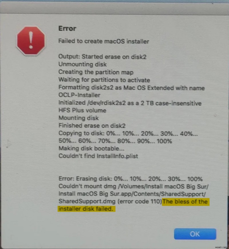 Mac/टर्मिनल/OCLP पर macOS बूटेबल USB इंस्टालर त्रुटियों को ठीक करना - चरण-दर-चरण मार्गदर्शिका 
