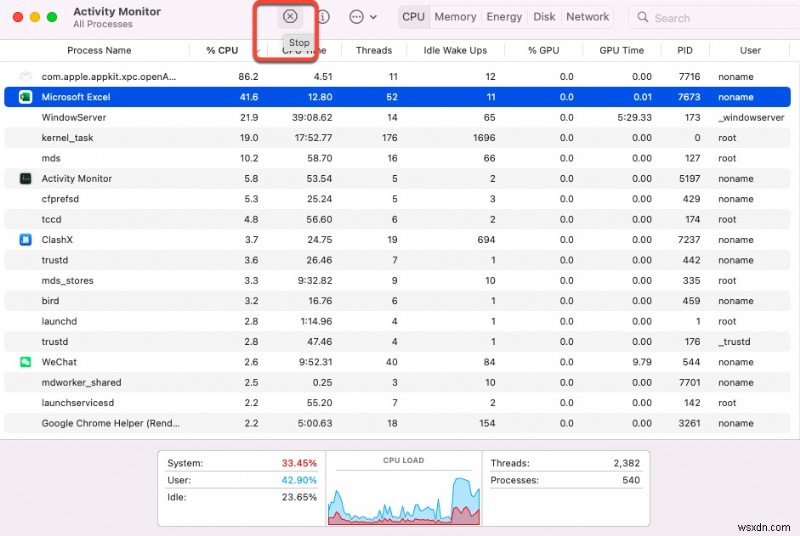 MacOS पर Excel फ़्रीज़ हो गया है? सिकोइया, सोनोमा, वेंचुरा, मोंटेरे और अन्य के लिए सिद्ध समाधान