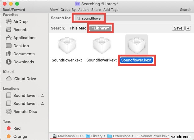 साउंडफ्लावर को सुरक्षित रूप से अनइंस्टॉल करें और macOS से साउंडफ्लावर.केक्स्ट को हटा दें 