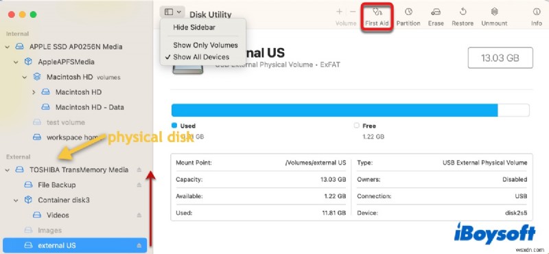 MacOS पर com.apple.DiskManagement.disenter त्रुटियों (-119930868 / -119930872) का समाधान 