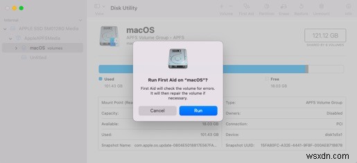 जब आपके डिस्क संस्करण को अपडेट की आवश्यकता हो तो macOS को पुनर्स्थापित करें 
