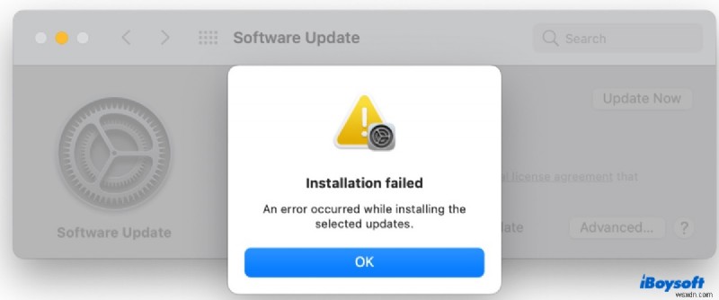 MacOS पर  चयनित अपडेट इंस्टॉल करते समय हुई एक त्रुटि  को कैसे ठीक करें 
