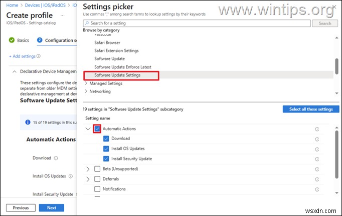 Microsoft Intune में iOS उपकरणों के लिए DDM अद्यतन नीति स्थापित करने के लिए चरण-दर-चरण मार्गदर्शिका 
