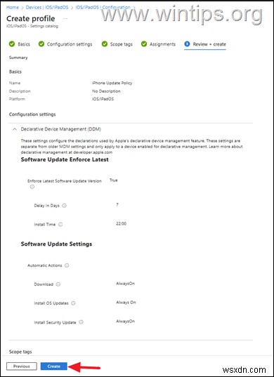 Microsoft Intune में iOS उपकरणों के लिए DDM अद्यतन नीति स्थापित करने के लिए चरण-दर-चरण मार्गदर्शिका 
