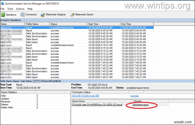 Azure AD कनेक्ट निर्यात अनुमति त्रुटि 8344 का समाधान करें - चरण-दर-चरण मार्गदर्शिका 