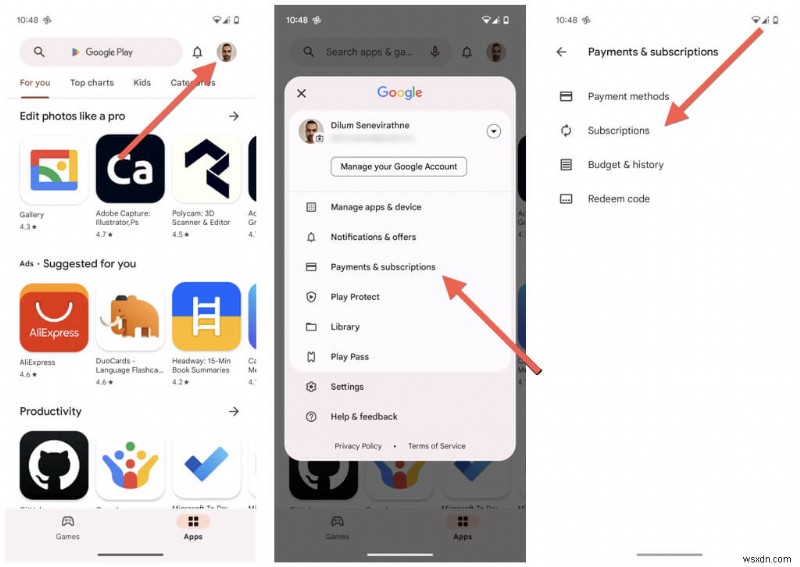 5 सरल चरणों में आसानी से अपनी Google Play सदस्यताएँ रोकें या रद्द करें 