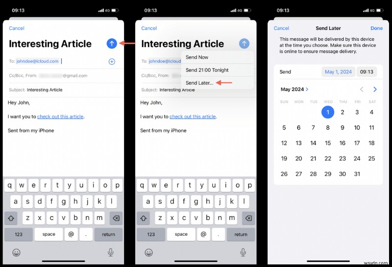 मास्टर iPhone ईमेल:मेल भेजने और शेड्यूल करने के लिए चरण-दर-चरण मार्गदर्शिका 