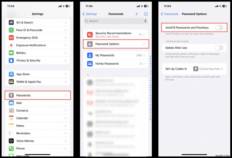iPhone पासवर्ड सुझाव अक्षम करें:एक चरण-दर-चरण मार्गदर्शिका 