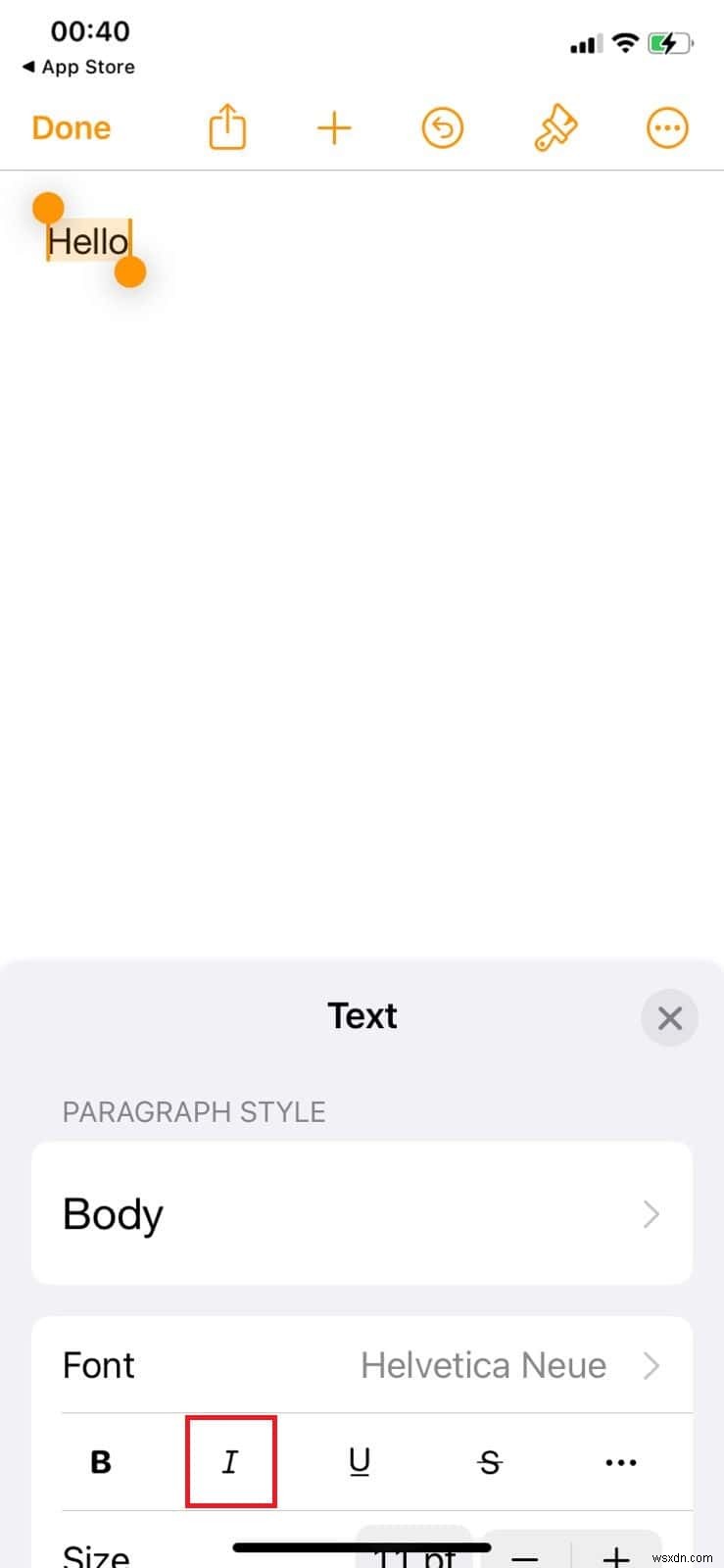 अपने iPhone पर सभी ऐप्स पर टेक्स्ट को इटैलिकाइज़ कैसे करें 