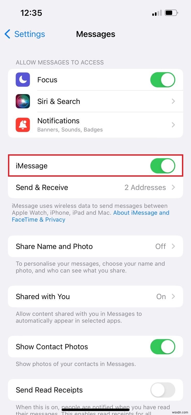 iPhone पर  फ़ोन नंबर iMessage के साथ पंजीकृत नहीं है  त्रुटि को ठीक करना 