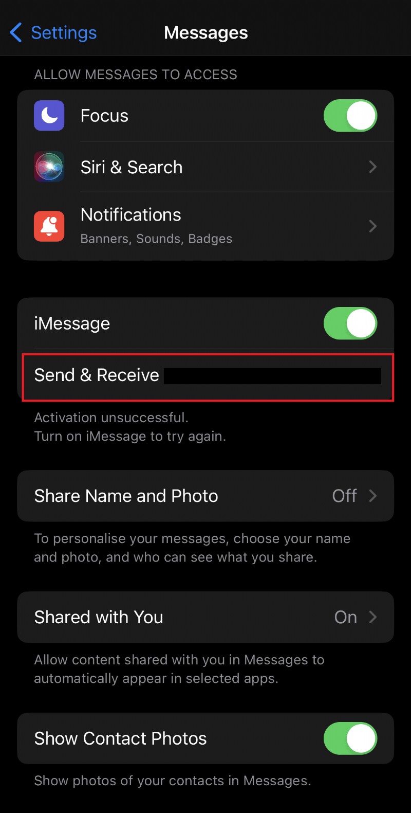 iPhone पर  फ़ोन नंबर iMessage के साथ पंजीकृत नहीं है  त्रुटि को ठीक करना 