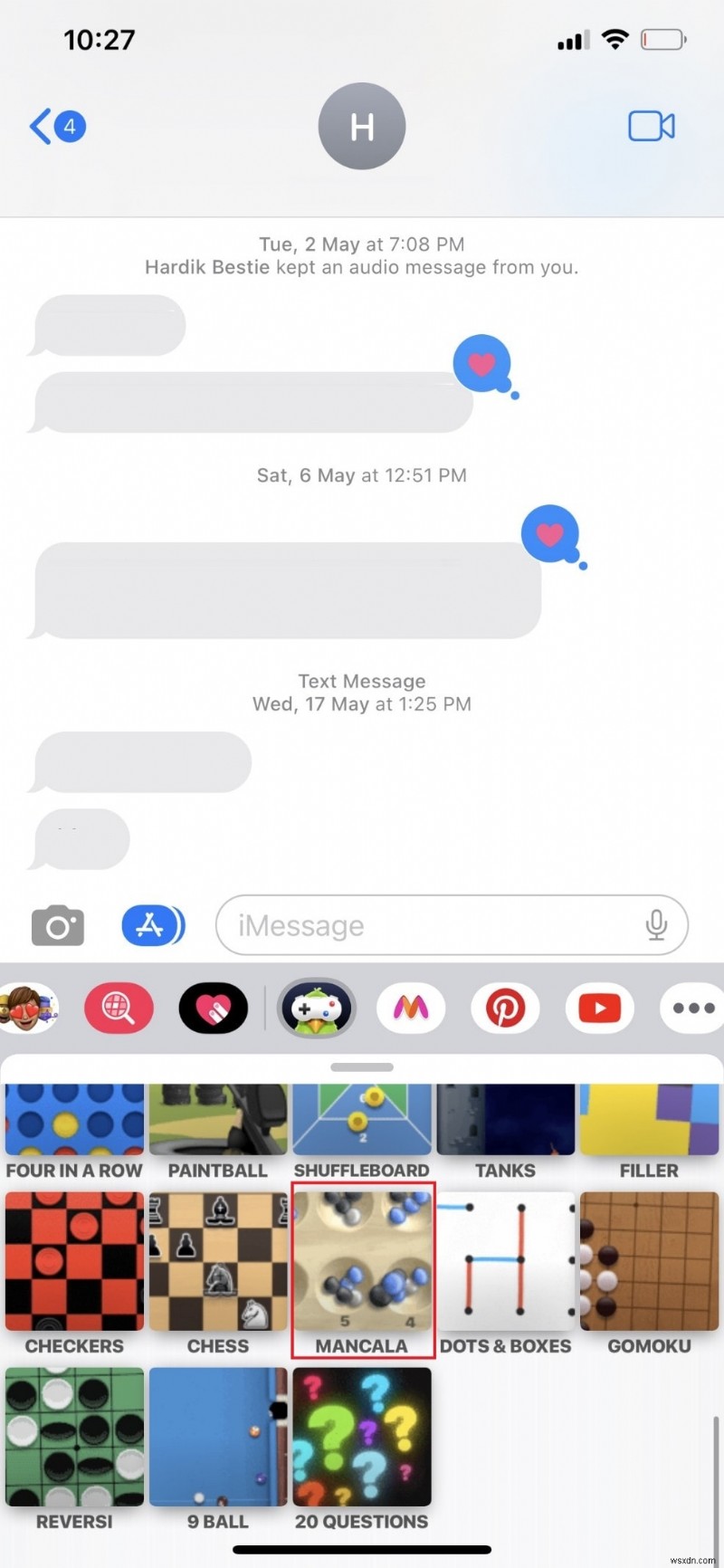 iMessage पर मनकाला खेलें:एक चरण-दर-चरण मार्गदर्शिका 
