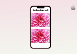 मिनटों में अपने iPhone पर व्यावसायिक पारदर्शी वॉटरमार्क बनाएं 