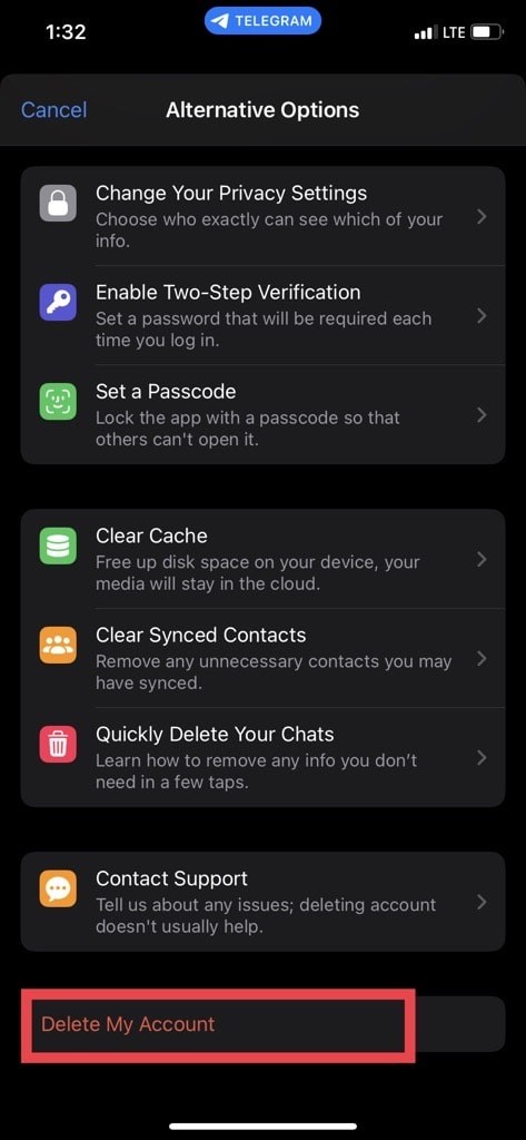 iPhone पर अपना टेलीग्राम खाता हटाएं:चरण-दर-चरण मार्गदर्शिका 