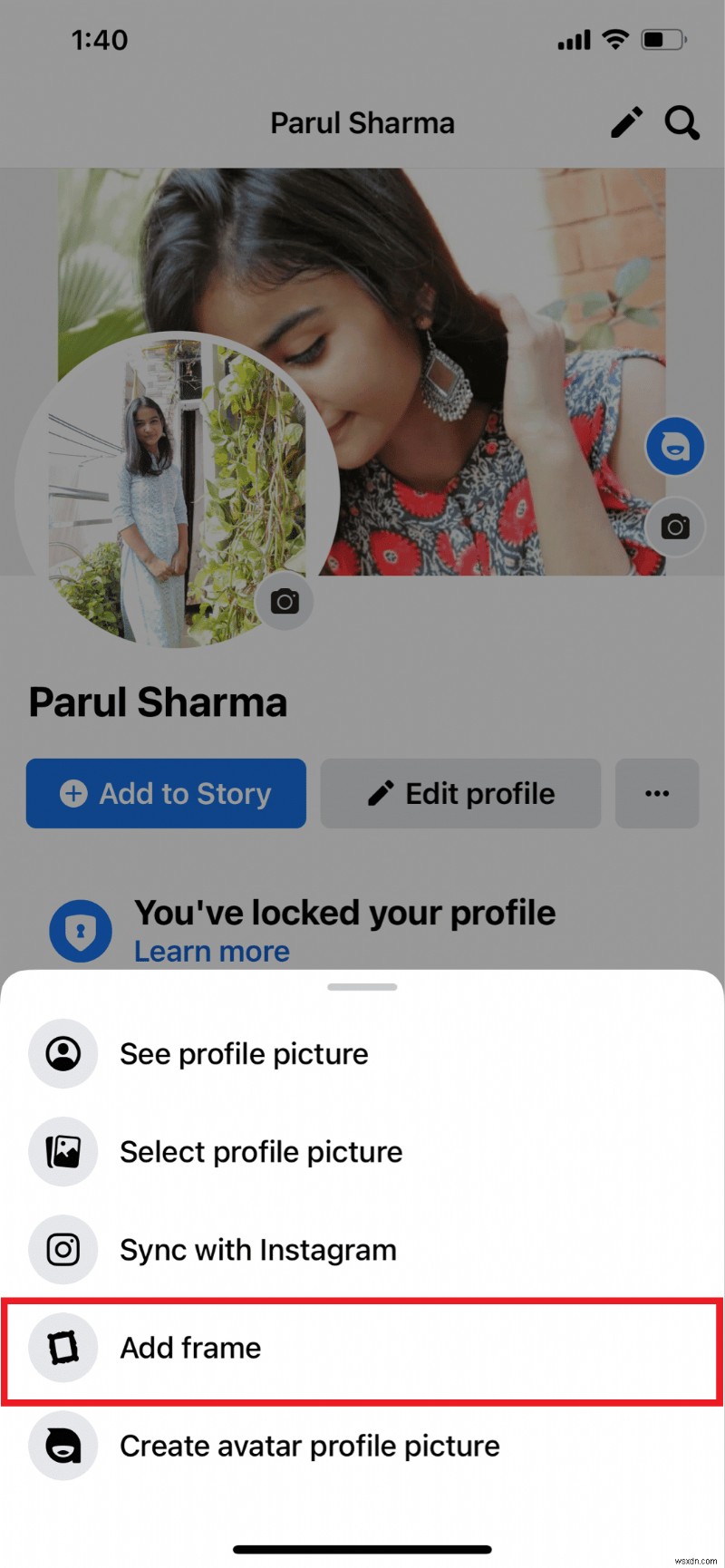 चरण-दर-चरण:iPhone पर अपने Facebook प्रोफ़ाइल चित्र से फ़्रेम हटाना 