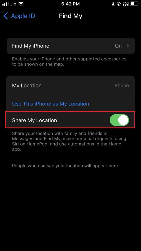 कैसे पता करें कि किसी iPhone उपयोगकर्ता ने स्थान सेवाएँ अक्षम कर दी हैं 