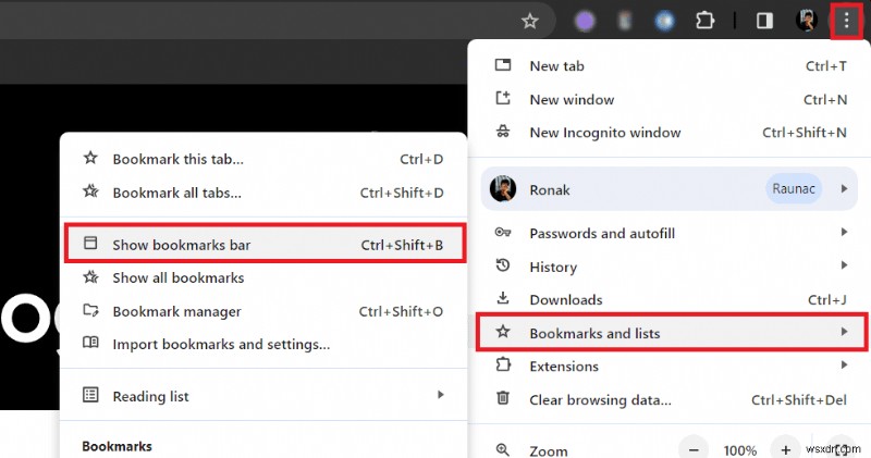 अपने Chrome बुकमार्क बार को पुनर्स्थापित करें:सरल सुधार और समस्या निवारण 
