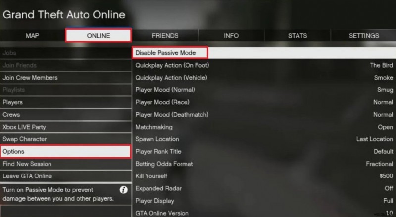 PC, Xbox और PlayStation पर GTA V पैसिव मोड अक्षम करें 