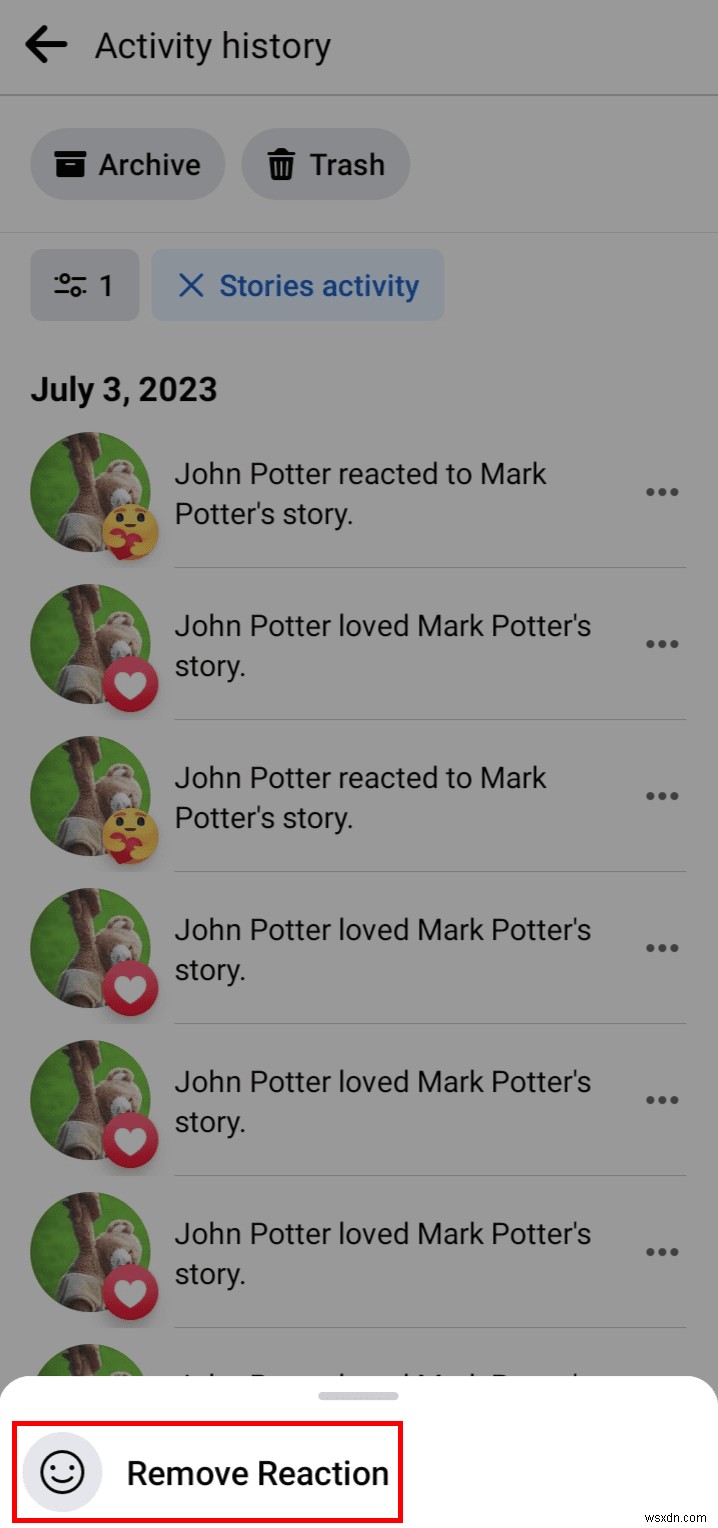 Quick Guide:Unreact an Emoji from a Facebook Story 