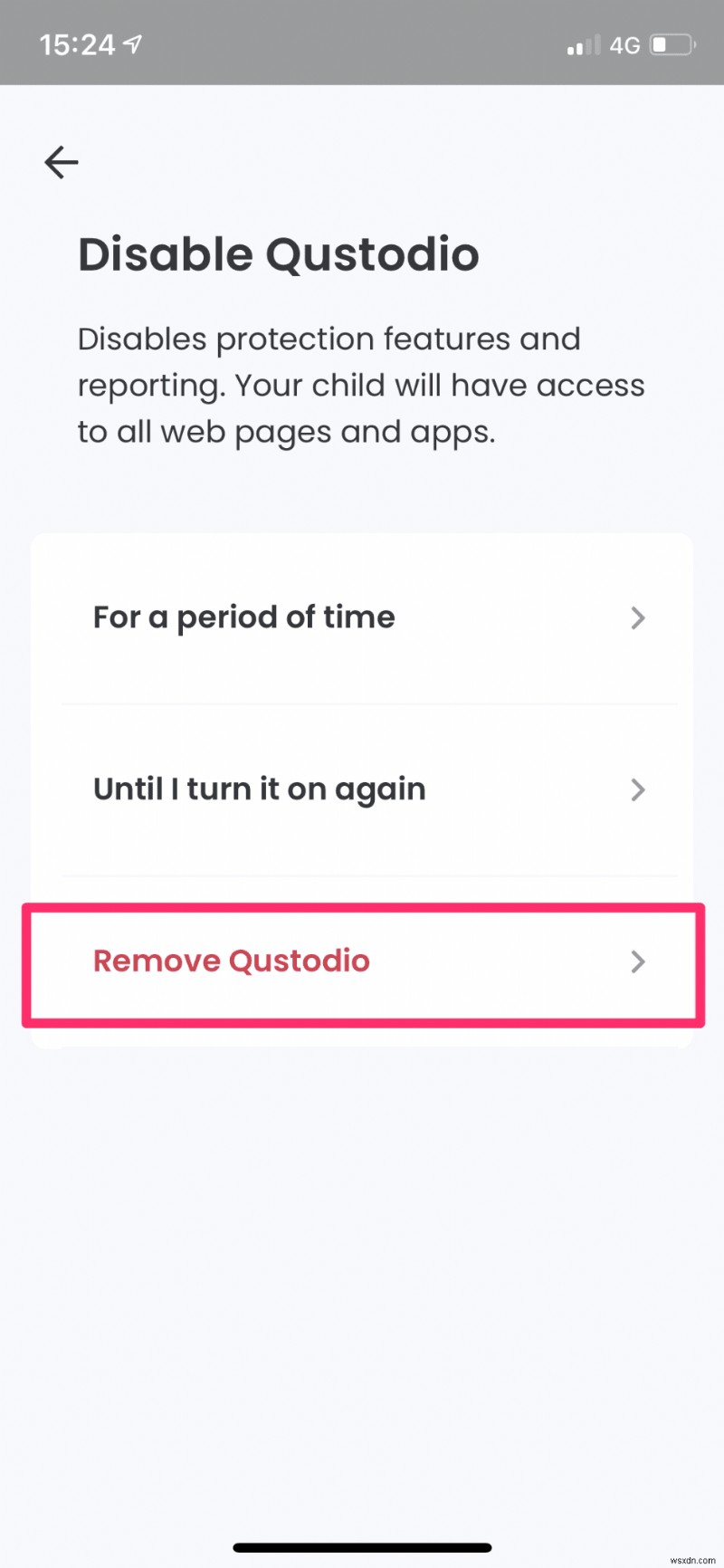 यदि आप पासवर्ड भूल गए हैं तो भी एंड्रॉइड पर Qustodio को अनइंस्टॉल करें 