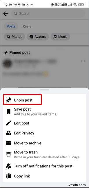 चरण-दर-चरण मार्गदर्शिका:Facebook पर किसी पोस्ट को अनपिन करें 