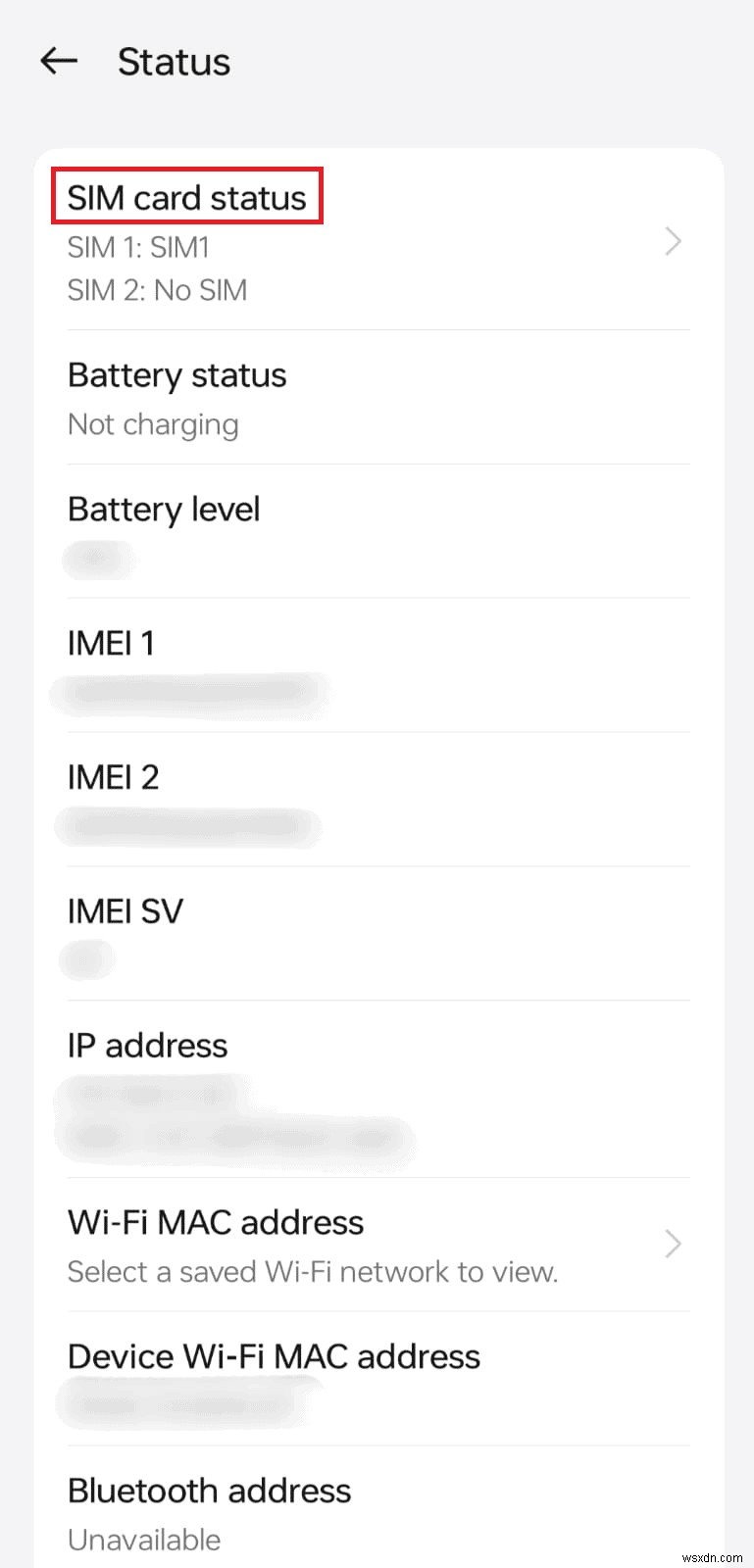 Android डिवाइस पर अपना सिम कार्ड (ICCID) नंबर ढूँढना 
