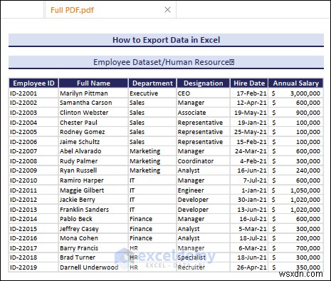 एक्सेल डेटा को DOC, PDF, CSV, XML और vCard फॉर्मेट में निर्यात करना आसान हो गया 