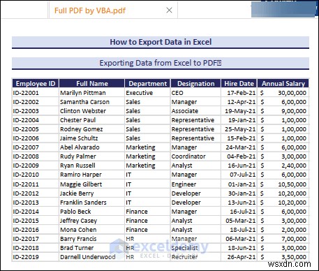 एक्सेल डेटा को DOC, PDF, CSV, XML और vCard फॉर्मेट में निर्यात करना आसान हो गया 
