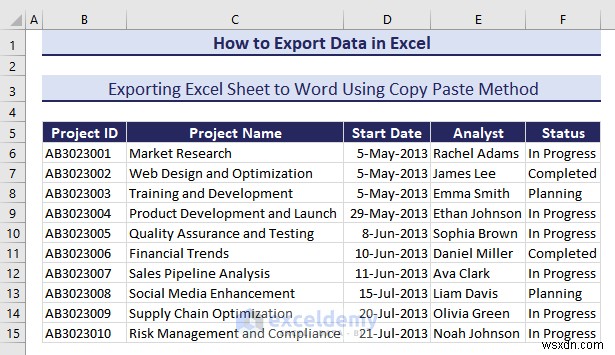 एक्सेल डेटा को DOC, PDF, CSV, XML और vCard फॉर्मेट में निर्यात करना आसान हो गया 