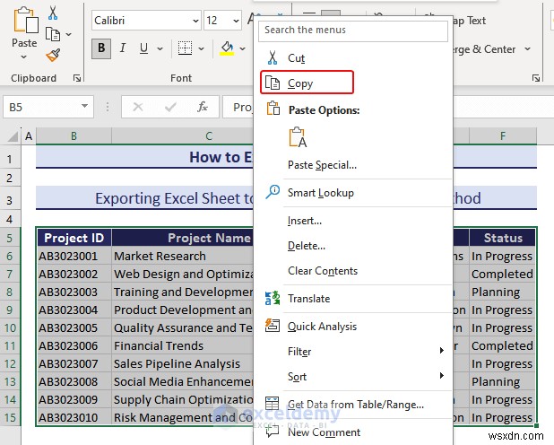 एक्सेल डेटा को DOC, PDF, CSV, XML और vCard फॉर्मेट में निर्यात करना आसान हो गया 