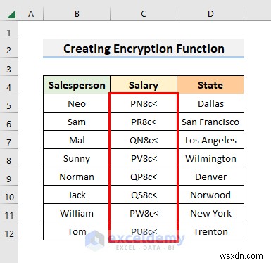 Excel में एन्क्रिप्शन फ़ंक्शन बनाने के लिए चरण-दर-चरण मार्गदर्शिका 