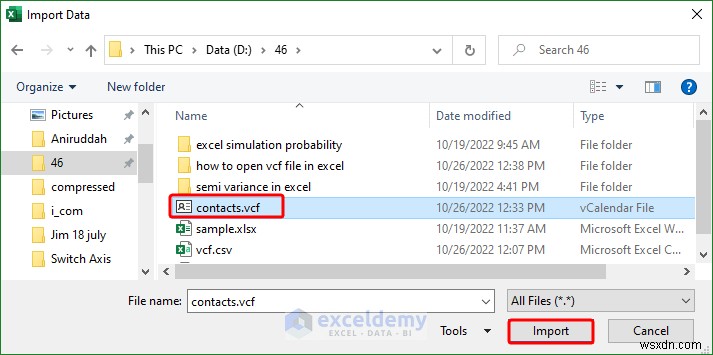 Excel में VCF (vCard) फ़ाइलें खोलें:2 आसान तरीके 