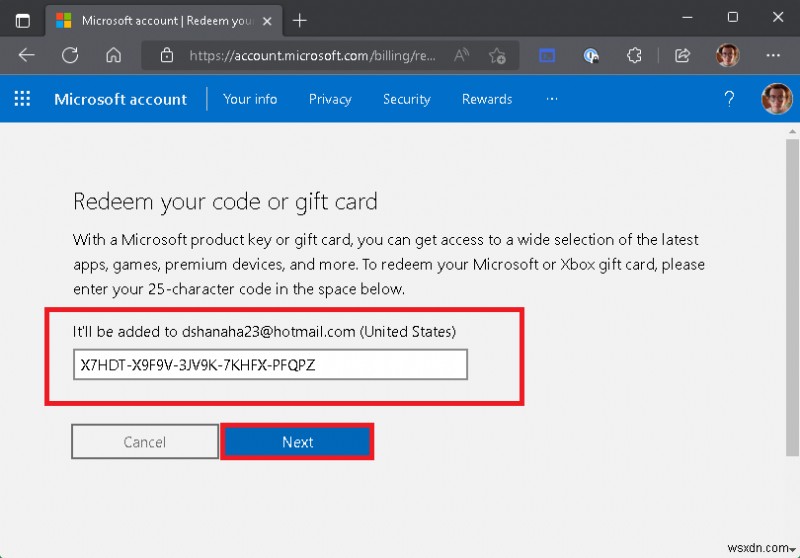 Xbox गेम पास अल्टिमेट और Microsoft 365 गिफ़्ट कार्ड और कोड रिडीम करें - चरण-दर-चरण मार्गदर्शिका 