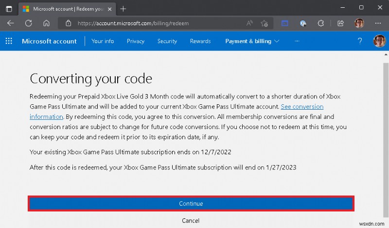 Xbox गेम पास अल्टिमेट और Microsoft 365 गिफ़्ट कार्ड और कोड रिडीम करें - चरण-दर-चरण मार्गदर्शिका 