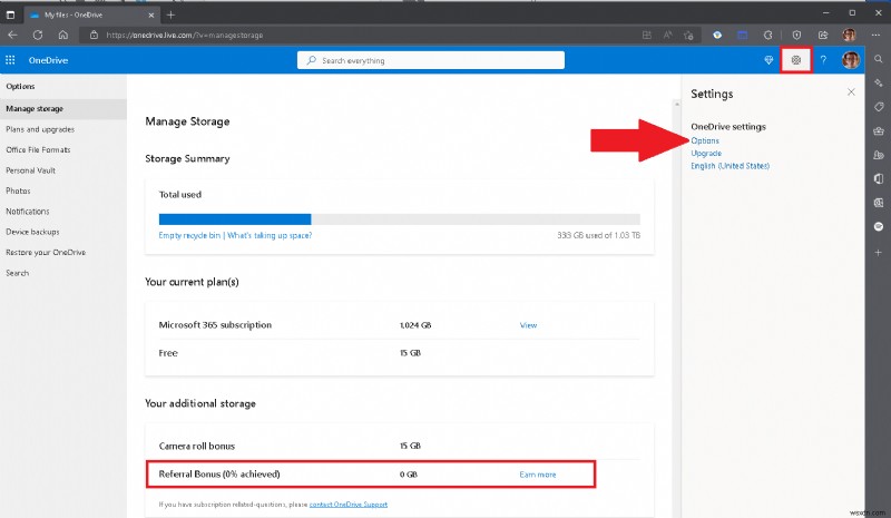 Windows11 और वेब पर अपना OneDrive संग्रहण प्रबंधित करें:सीमाओं से बचें और स्थान खाली करें 