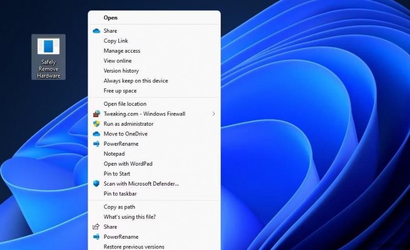 Windows 11 में एक सुरक्षित USB इजेक्शन शॉर्टकट बनाएं 