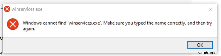 विंडोज़ पर Winservices.exe त्रुटियों को ठीक करना:चरण-दर-चरण मार्गदर्शिका 