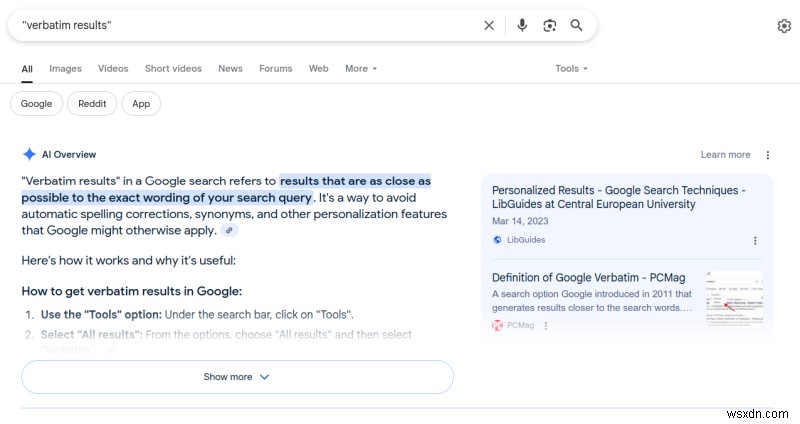 एआई ओवरले के बिना Google खोज + कस्टम फ़ायरफ़ॉक्स खोज इंजन 